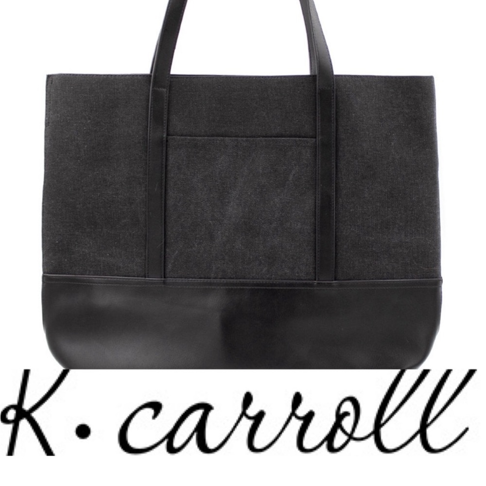 K. Carroll Black Faux Suede Tote Bag❤️ NWT